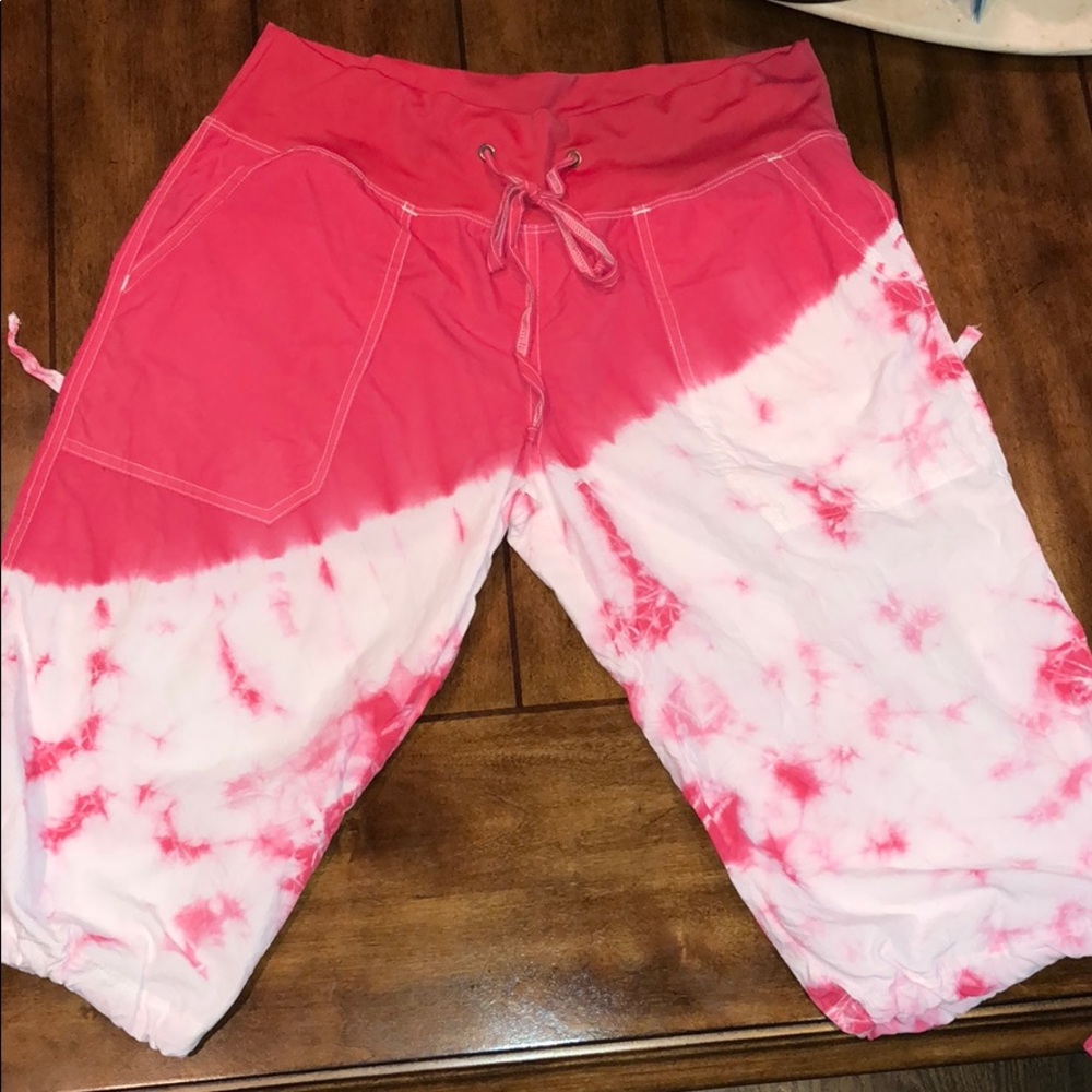 zumba pink tie dye pants KOSUSA
